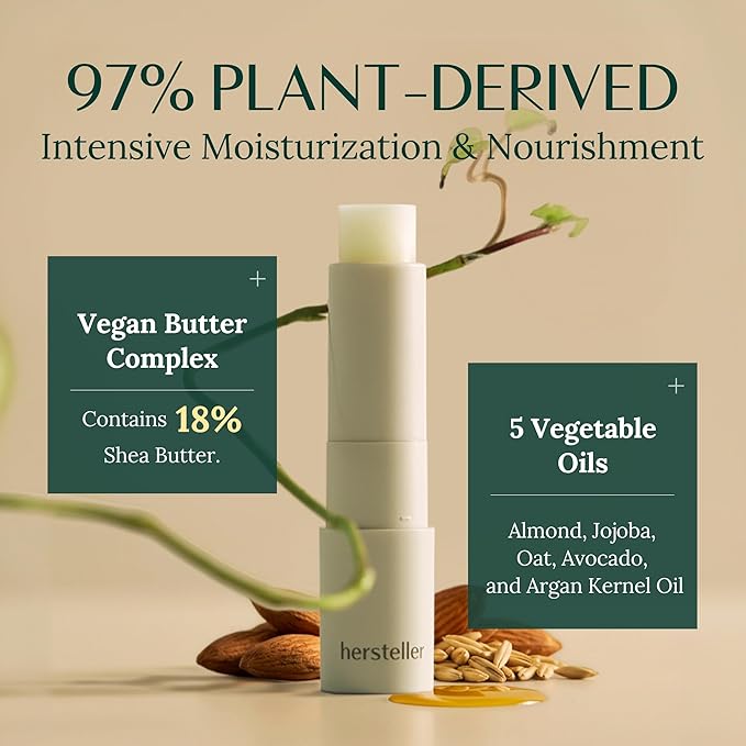 hersteller Nearby Recharging Lip Balm Vegan Butter Complex Intensive Moisturizing Treatment for Dry Lips and Cheek Natural Healthy (Plain)