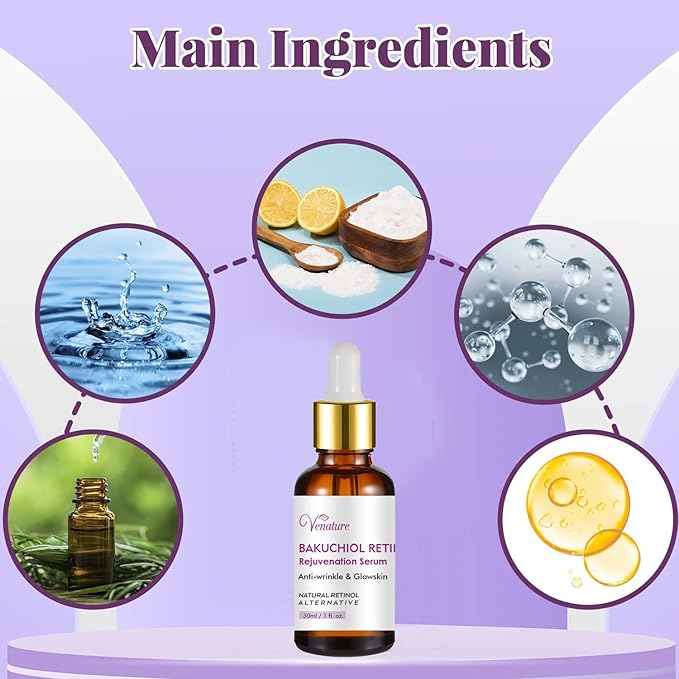 Bakuchiol Retinol Rejuvenation Serum,2025 Best Retinol Serum for Wrinkles Bakuchiol Face Korean,