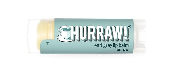 Hurraw! Earl Grey Lip Balm: Organic, Certified Vegan, Cruelty and Gluten Free. Non-GMO, 100% Natural Ingredients. Bee, Shea, Soy and Palm Free. Made in USA