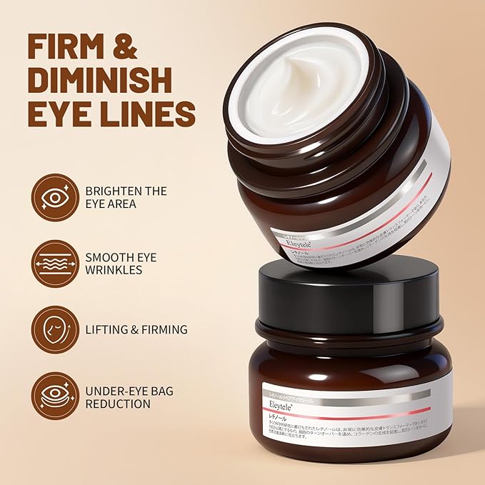 Korean Eye Cream for Dark Circles & Puffiness, 1.06oz Hydrating Under Eye Moisturizer for Fine Lines, Firming, Brightening & Smooth Skin – Lightweight, Gentle Daily Anti-Aging Eye Treatment