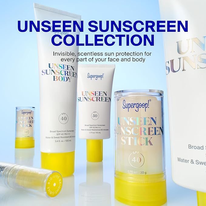 Supergoop! Unseen Sunscreen Clear Lip Protector - 100% Invisible, Lightweight SPF 30 Formula - Provides UV & Environmental Protection - Natural Finish - 0.12 oz