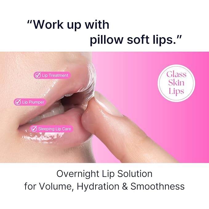 Perfect Sleep Lip Collagen 0.50fl.oz, Intensive Collagen Lip Sleeping Mask Infused with Peptides, Rice Protein & Willow Bark Extract for Overnight Plumping, Repairing & Smoothing, Korean Lip Treatment