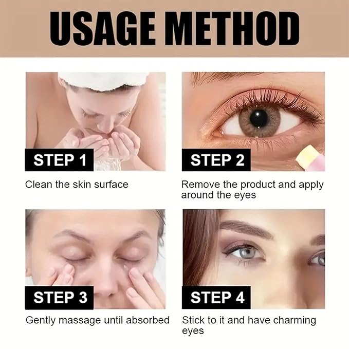 Caffeine Eye Cream Stick, Caffeine Eye Cream for Dark Circles Puffiness Wrinkles Hydrating Under Eye Stick Reduce Fine Lines Firming & Repair Skin 0.176oz/5g