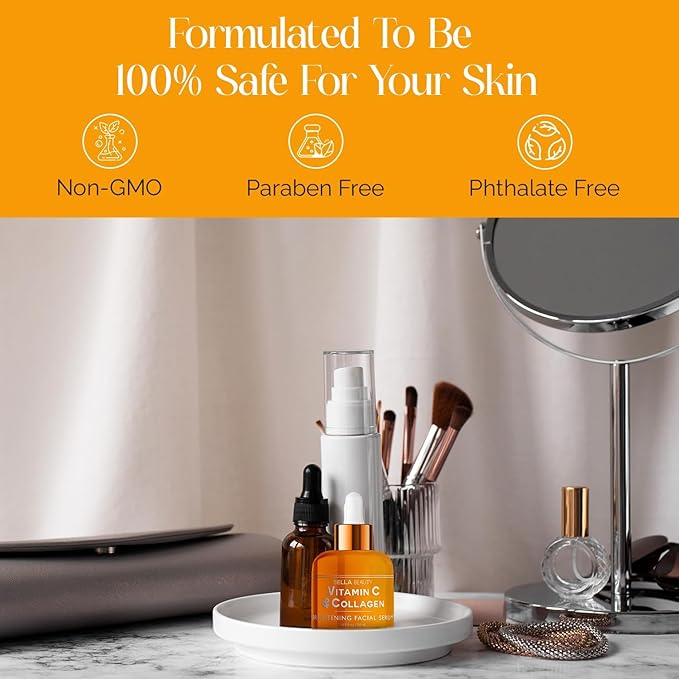 Bella Beauty Vitamin C Serum with Collagen - Reduces Dark Spots, Brightens Skin & Anti-Aging - Dermatologist Tested, Cruelty-Free Korean Skin Care for All Skin Types - 1.69 Fl. Oz (2 Pack)