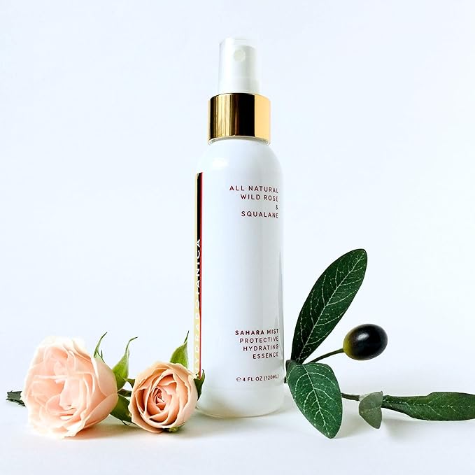 ESSENCE FACE MIST Rosehip rose water vitamin C squalane ultra hydrating Moisturizer primer face spray 4oz - 100% Pure all natural organic + advanced science vegan - NO ALCOHOL