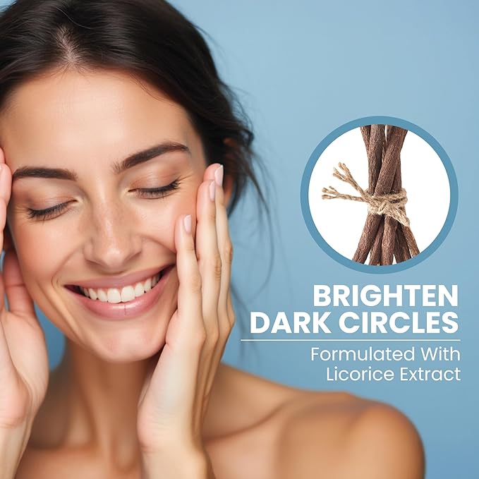 Eye Gel for Dark Circles, Bags & Puffiness – Anti-Aging Serum with Peptides, Hyaluronic Acid & Botanicals – Firming Under Eye Treatment for Wrinkles, Fine Lines & Tired Skin – 2 oz
