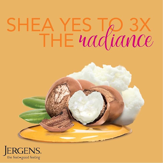 Jergens Shea Butter Body Lotion, Deep Conditioning Moisturizer, Hydration for Dry to Very Dry Skin, with Pure Shea Butter, Dermatologist Tested, 16.8 oz Bottle (Pack of 2)