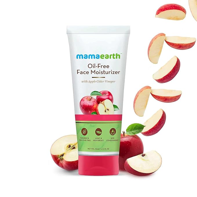 Mamaearth Oil-Free Face Moisturizer for Oily, Acne-Prone Skin | Prevents Acne & Pimples | Reduces Breakouts | Gives Non-Greasy Long Lasting Hydration | 2.71 Fl Oz/80 ml