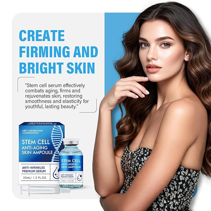 Stem Cell Anti-Aging Serum - Advanced Plant-Cell Extract Facial Serum - Firming and Hydrating Essence for a Youthful Glow, Supports Skin Barrier & Smooths the Appearance of Wrinkles