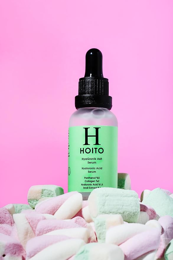Hoito Hyaluronic Acid Serum 30ml, Snail Secretion, Collagen & 5% Panthenol, Deep Hydration & Plumping Facial Serum for Smooth, Radiant-Looking Skin