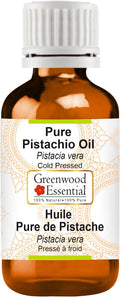 Greenwood Essential Pistachio Oil (Pistacia Vera) | Cold Pressed | Natural | Undiluted | for Diluting Essential Oils | for Skin & Massage | Men & Women | 30ml (1 oz)