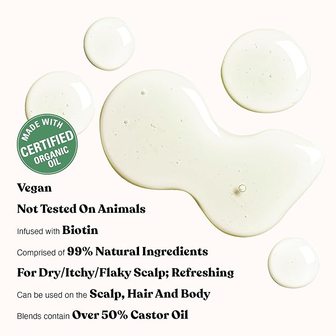 Red by Kiss Professional 99% Natural Hair Oil, Organic Vegan Oil Blend for Sooth & Revitalize Hair, Dry & Itchy Scalp Relief, Biotin Infused, Add Shine & Smooth Hair (Eucalyptus, 2.5 Fl Oz)
