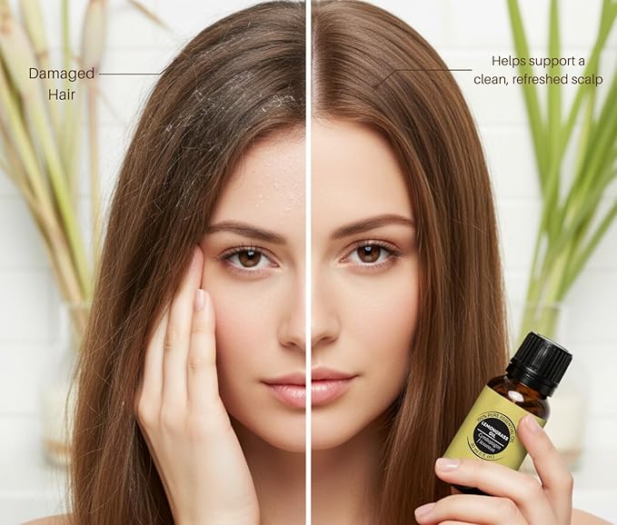 Earth N Pure Lemongrass Essential Oil | Steam Distilled | for Home Diffuser, Skin & Hair Care | with Glass Dropper -100 ML