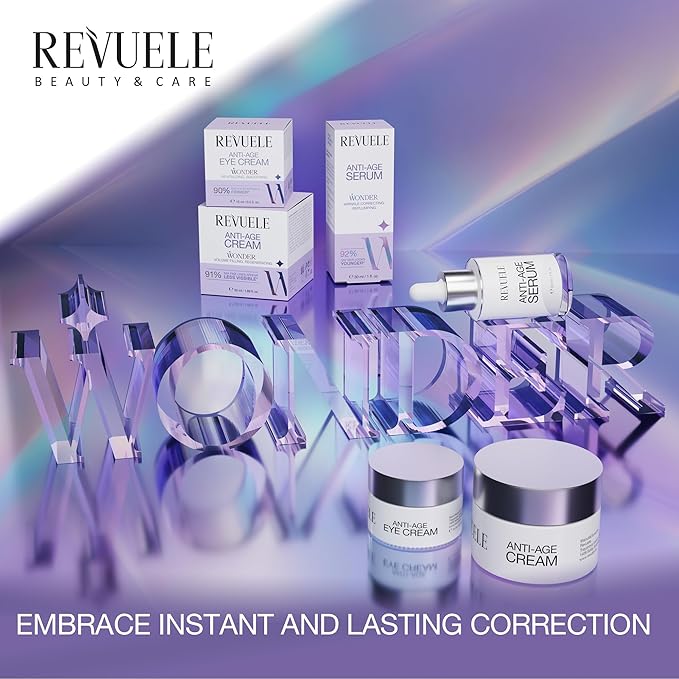 REVUELE Wonder Anti-Age Serum, Hydrating Face Serum with Vitamin C, Niacinamide & Peptides 1 fl.oz