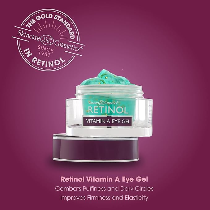 LIVAURA Retinol Vitamin A Eye Gel – Anti-Wrinkle Treatment Minimizes Signs of Aging, Dark Circles Around Eyes – Extra Boost of Retinol From Micro-Beads Restores Tone & Elasticity to Eye Area