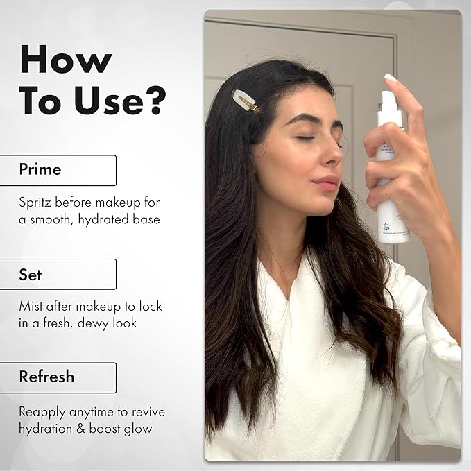 Dew It Now Hydrating Face Mist Spray | Probiotic Barrier-Boosting Facial Spray | Ceramides, Squalane & Argan Oil | Cream Serum Hybrid 3-in-1 | Sensitive Skin | 4fl oz 120ml