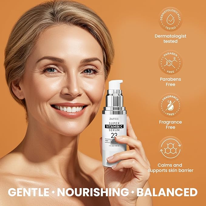 Super Korean Vitamin C Face Serum: Brightening & Hydrating Facial Serum with Hyaluronic Acid, Vitamin E & Ferulic Acid — Korean Skincare, Made in Korea (1 Fl Oz (Pack of 1))