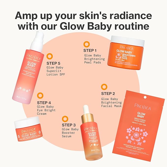 Pacifica, Facial Mask Brightening Glow Baby 0.6 Fl Oz