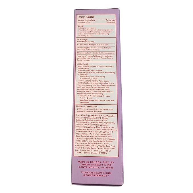 Tower 28 SunnyDays SPF 30 Tinted Moisturizer - 2-in-1 Buildable Coverage Foundation + Mineral Sunscreen for Face - Zinc Oxide, Aloe & Prickly Pear for Sensitive Skin - 25 Medium/Warm (1 oz)