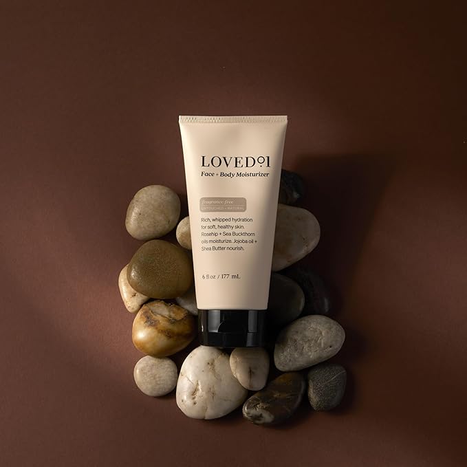 Loved01 Daily Face & Body Moisturizer, John Legend Skincare, Fragrance-Free & Non-Greasy Shea Butter Cream, Deep Hydrating Formula for Dry & Sensitive Skin, Vegan & Cruelty-Free, 6 oz