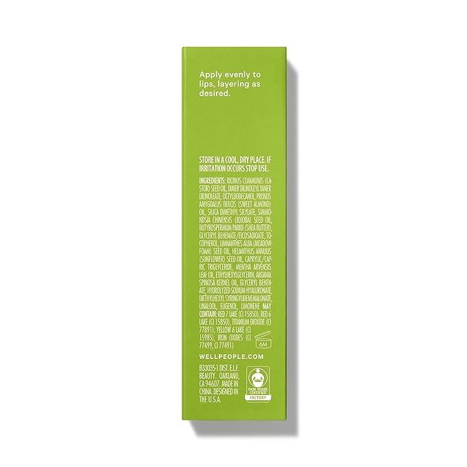 Well People Lush Lip Tinted Oil, Moisturizing Lip Oil For Nourishing & Conditioning Lips, Adds Sheer Color, Vegan & Cruelty-free, Dewy Iris