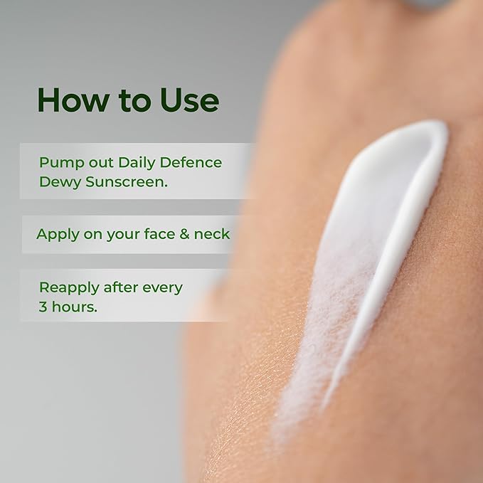 Naturali Daily Defence Sunscreen | SPF 60+ PA+++ UVA/UVB Protection | No White Cast | Cooling & Hydrating | Blends Easily | Non-sticky | Non-greasy | Watermelon & Green Tea Sunscreen | 100ml