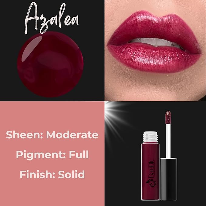 BaeBlu Organic Vegan Lip Gloss, 100% Natural Non-Toxic Moisturizing Ingredients, Azalea