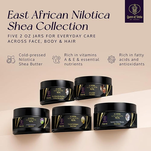 African Shea Butter Raw Organic Unrefined Shea Butter for Face 2 Oz Multi Scents Box- Organically Certified USDA for All Skin Types Body and Hair Moisturizing Skincare