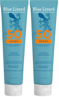 Blue Lizard Sport Mineral SPF 50 Lotion,Ideal for Athletes,100% Mineral Sunscreen Actives,Fragrance-Free,Paraben-Free,Vegan,5 fl oz,(Pack of 2)