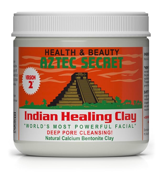 Aztec Secret – Indian Healing Clay 16 Oz – Deep Pore Cleansing Facial & Body Mask – The Original 100% Natural Calcium Bentonite Clay – New Version 2