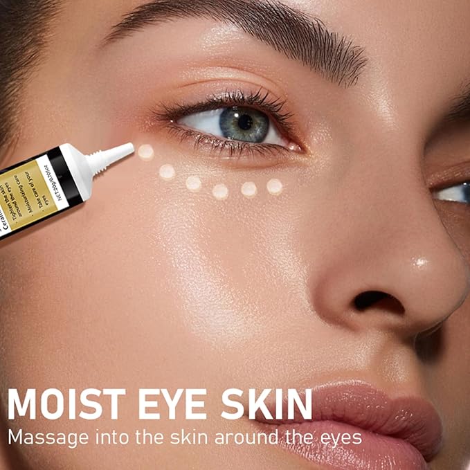 Caffeine Eye Cream for Dark Circles & Puffiness, Hydrating Under Eye Treatment with Ceramides, Coconut Oil, Fights Fine Lines, Lightweight Formula (0.7OZ)