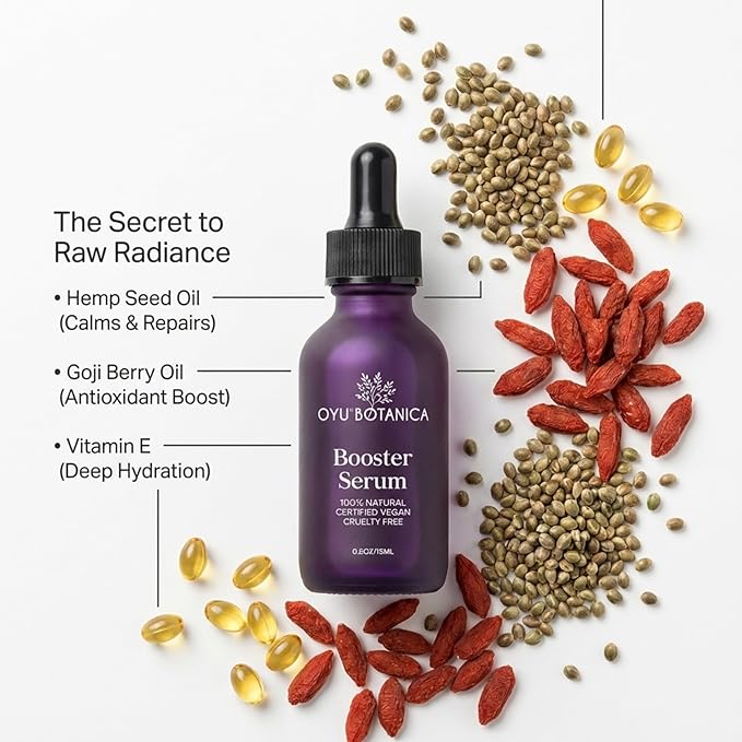 Oyu Botanica Booster Serum – Fragrance-Free, Vegan, Fragrance-Free, Oil 0.34 fl oz