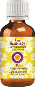 Deve Herbes Hazelnut Oil (Corylus avellana) | Cold Pressed | Pure | Natural | Undiluted | For Diluting Essential oils | For Skin & Massage | Non-Sticky | Lightweight | Men & Women | 15ml (0.50 oz)