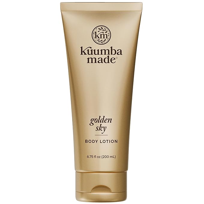 Kuumba Made Golden Sky Body Lotion, Hydrating Daily Moisturizer with Shea Butter & Botanical Oils, Vegan, 6.75 Oz