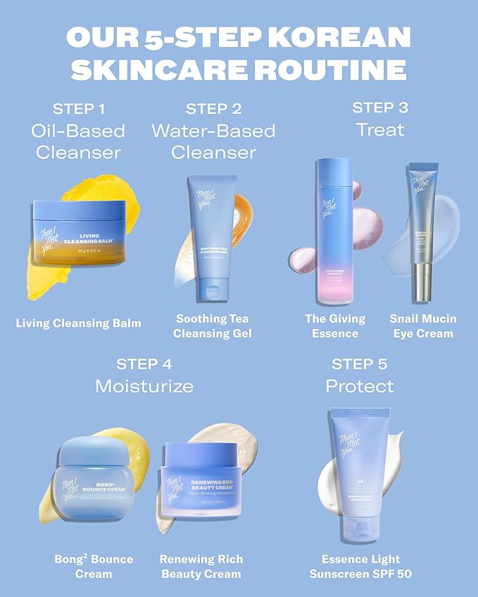 Then I Met You The Giving Essence, Vegan, Cruelty-Free Korean Skincare with 5% Niacinamide, Fermented Galactomyces, Red Algae & Berries for Brightening & Hydration, Suitable for All Skin Types, 5.07oz