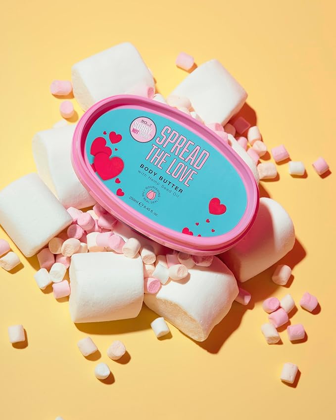 So...?…? Sorry Not Sorry Spread The Love Body Butter - Infused with Hemp Seed Oil and Almond Scent - Reviving, Nourishing Body Lotion for Women - 8.45 oz (Pack of 2)