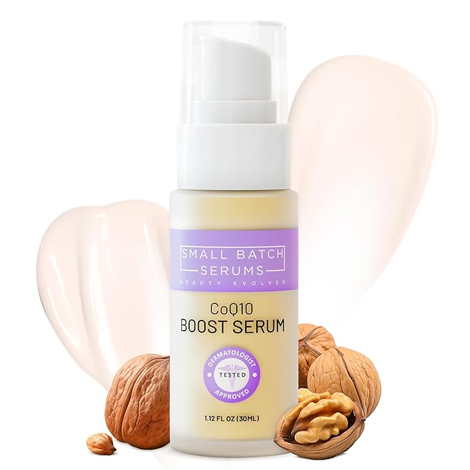 CoQ10 Pure Boost Glowing Face Serum - Coenzyme Q10 Serum with Hyaluronic Acid & Vitamin E for Enhanced Anti Aging Skin Care - Hydrating Hyaluronic Acid Facial Serum - Made in USA
