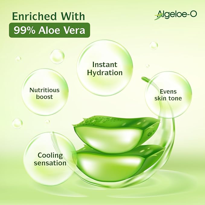ALGELOE-O Hydraenergizing, Super Hydrating Face Mist Spray with Aloe vera & Hyaluronic acid for Instant Skin Moisturization, Revitalizes & Refreshes Normal Oily Dry & Sensitive skin- 100 ml