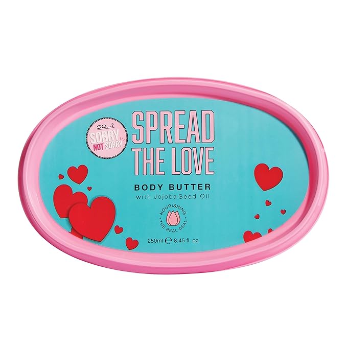 So…? Sorry Not Sorry Spread The Love Body Butter - Infused with Hemp Seed Oil and Almond Scent - Reviving, Nourishing Body Lotion for Women - 8.45 oz