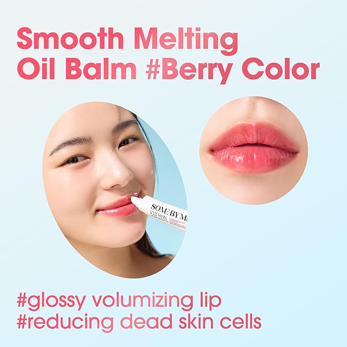 SOME BY MI V10 Hyal Lip Sun Protector Berry – Pack of 2, 0.46oz – Korean Tinted Glow SPF 15 Sunscreen Lip Balm for Dry & Sensitive Lips – Hydrating with Hyaluronic Acid & Vitamin E – Korean Skin Care