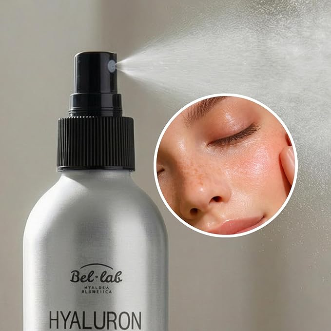 Bel Lab Hyaluron Skin Power Facial Mist – Hydrating Face Mist with Hyaluronic Acid, Rose Water & Witch Hazel – Lightweight Toner Spray for Glowing Skin – Vegan – 8.5 fl oz