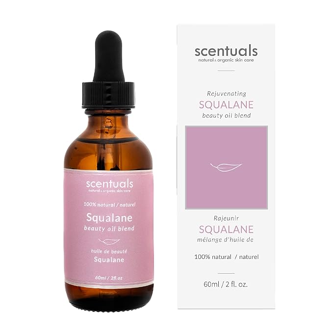 Squalane Facial Oil Blend, Face Moisturizer with Pure Squalane, Apricot Oil, Safflower Oil, Vitamin E for Deep Hydration, Anti Aging Natural Skin Care, 2 fl.oz | 60 ml