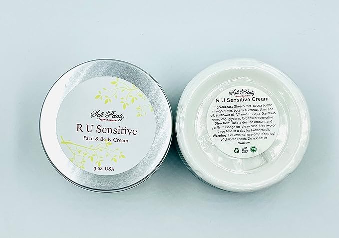 R U Senstitive Face & Body Cream Fragrance-Free, Mica-Free, Paraben-Free