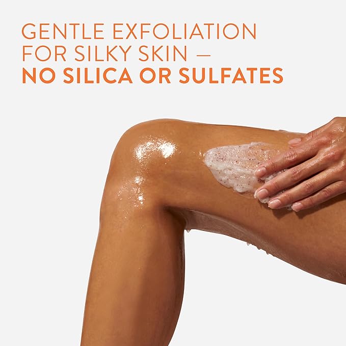 Native Detoxifying & Exfoliating Body Scrub for Women & Men, Sweet Peach & Nectar, Gentle Body Polish for Soft, Smooth Skin, Made Without Sulfates, 12 oz