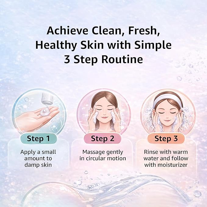 promesse Acne Control Facial Cleanser with Glycolic & Salicylic Acid | Anti-Aging Gentle Exfoliating Face Wash | Lavender Scented Hydrating Cleanser with Natural Ingredients for Skin Wash - 4 fl oz