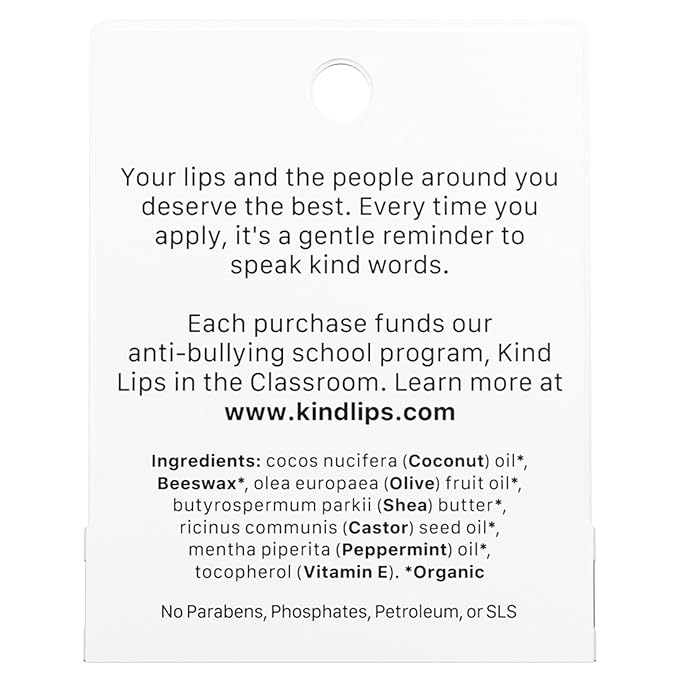 Kind Lips Extra Mint Organic Lip Balm (3 Pack) – Cooling Mint Lip Balm – Natural Beeswax Lip Care for Dry, Cracked Lips – Moisturizing, Non-Toxic, USDA Organic