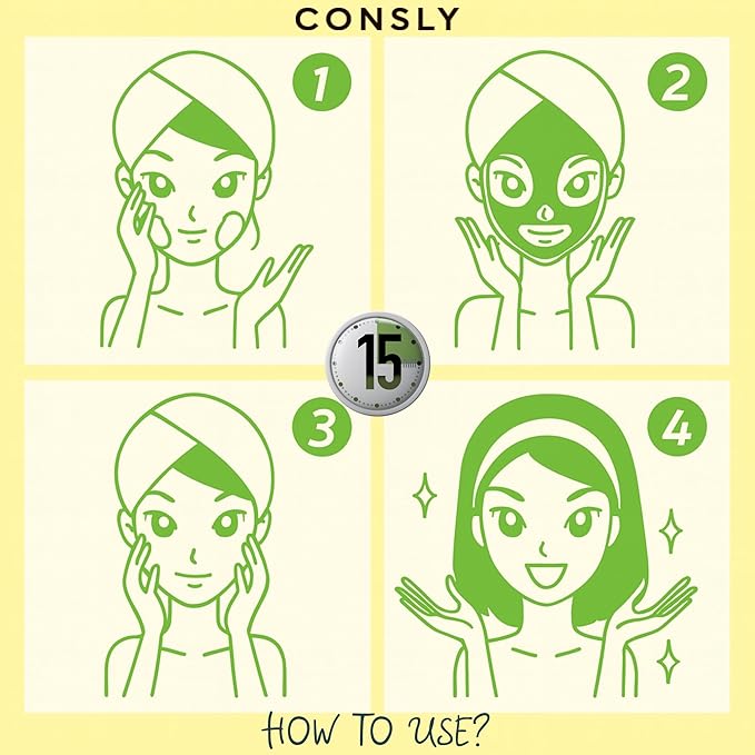 CONSLY_Carambola Detox Mask 10 Pack | Hydrating Korean Sheet Masks with Star Fruit Extract | Refreshing Self-Care for Healthy-Looking Skin | All Skin Types | 20ml Each