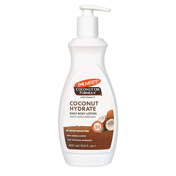 Palmer's Coconut Oil Formula Body Lotion for Dry Skin,Hand & Body Moisturizer with Green Coffee Extract & Vitamin E,Pump Bottle,13.5 Fl Oz,(Pack of 2)
