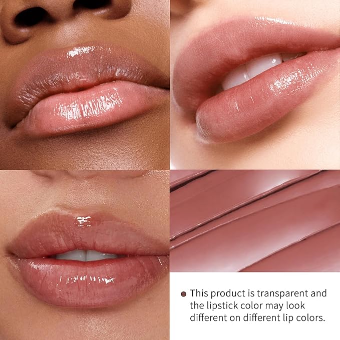 BAISEN DIARY Honey Lipstick Tinted Lip Balm - Sheer Hydrating Lipstick for All Skin Tones - Moisturizing Lip Color, Nourishing Lip Balm with a Hint of Natural Black Cherry Tint (Nude Honey)