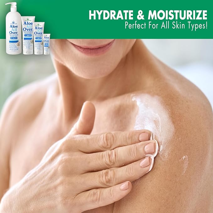 Miracle of Aloe’s Aloe All Over Super Moisturizing Dry Skin Lotion (2-Pack, 8 oz) - Made with 72% UltraAloe Aloe Vera Gel. Safe for Everyone: Men, Women, Kids. Ends Flaking and Restores Dry Skin Fast